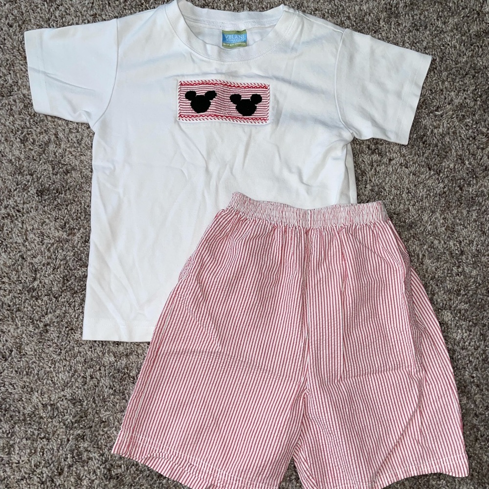 Smocked Mouse Ears Set